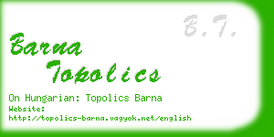 barna topolics business card